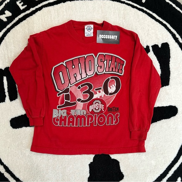 Vintage 2002 Ohio State Buckeyes Football Big Ten Champs Graphic Long Sleeve - Picture 1 of 8